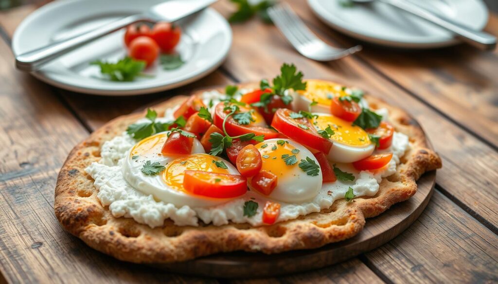 Cottage Cheese and Egg Flatbread