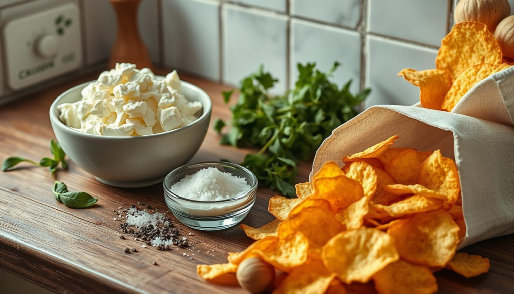 Ingredients for Cottage Cheese Chips