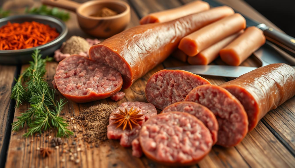 beef sausage making