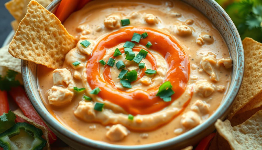 High Protein Buffalo Chicken Dip Preparation