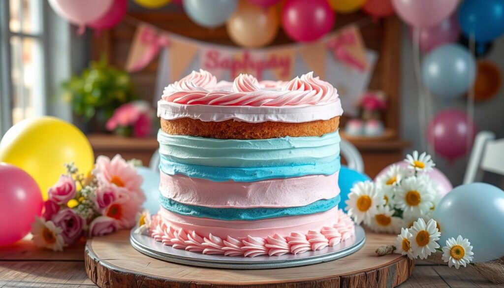 gender reveal cake​