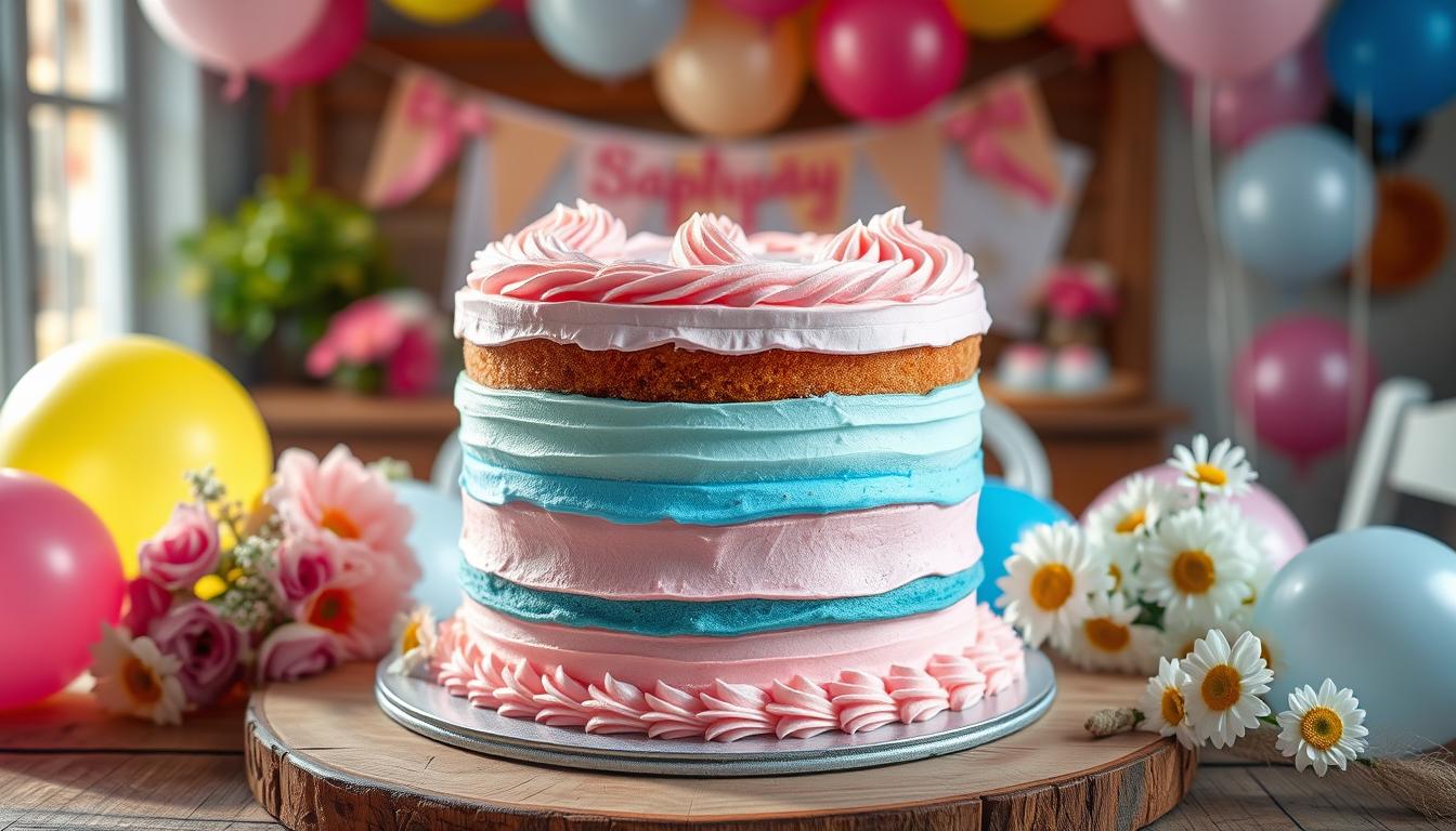 Gender Reveal Cake