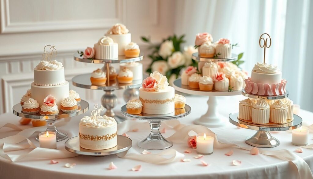 Display of petite desserts arranged for a wedding dessert table Display of petite desserts arranged for a wedding dessert table